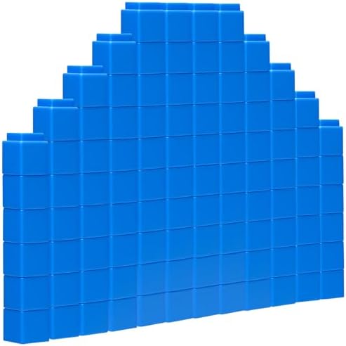 200 Pcs Blue Linking Cubes for Math Counting Cubes Manipulatives Plastic Counting Block Manipulative Classroom Learning Supplies for Educational Preschool Activities Boy Girl (Blue) by Unknown