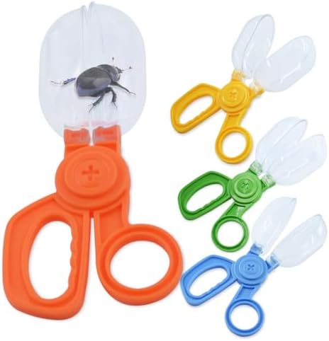Bug Catcher Scoopers for Kids, 4PCS Handy Scoopers for Bug Catching, Fine Motor Skills Toys for Children Ages 3+ by POMIKU