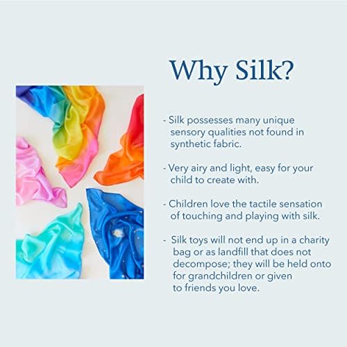 Sarah's Silks Enchanted Playsilk, 100% Silk Scarves for Kids and Toddlers, Sensory Toys | Bright Square Scarves, Montessori Waldorf Toys for Imaginative and Pretend Play - Fire - Image 3