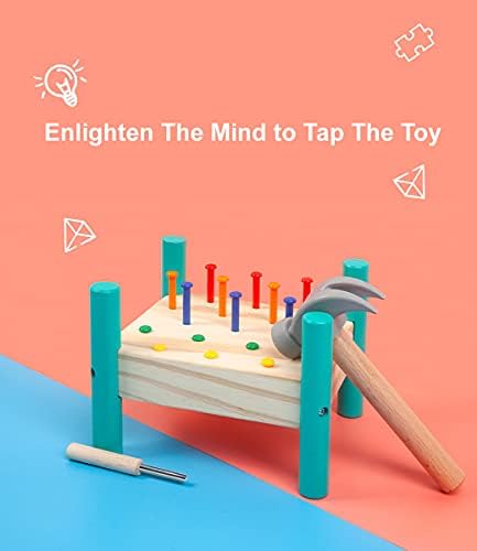 STEM Montessori Wooden Pounding Hammer Toy for Toddler Early Learning - Image 6