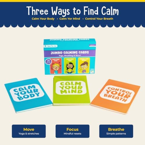Open The Joy Jumbo Calming Cards, SEL Mindfulness Cards for Kids 3+ - Image 2