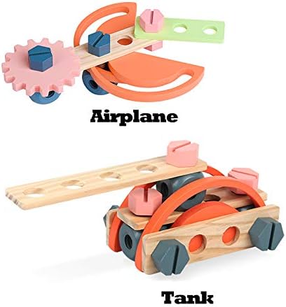 Tool Bench for Kids Toy Play Workbench Wooden Tool Bench Workshop Workbench with Tools Set Wooden Construction Bench Toy for 3 4 5 Year Boys Girls - Image 5