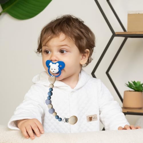 18 Pieces Wood Pacifier Clips Toy Suspender Clips Baby Teething Grasping Suspender Clips Charm DIY Pacifier Holder Clips Pacifier Accessories - Image 5