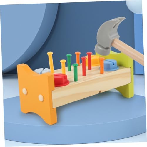 BESPORTBLE Wooden Pounding Peg Workbench Toy for Toddlers - Image 7