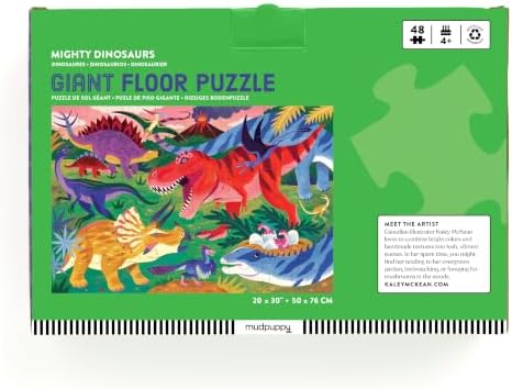 Mudpuppy - Mighty Dinosaurs 48 Piece Giant Floor Puzzle for Kids - Image 3