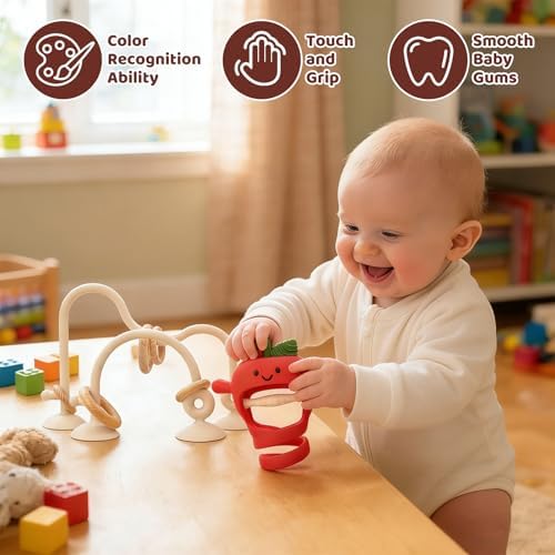 Baby High Chair Toy Teething Chew,Suction Cup Toys,BPA-Free Infant Teether - Image 6