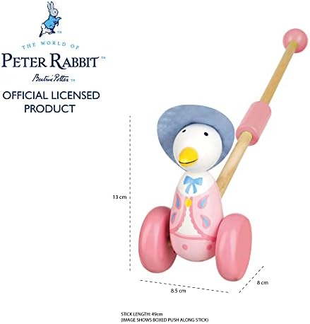 Orange Tree Toys Jemima Puddle-Duck Push Along | Hand Painted Colorful Wooden Toy for Toddlers Age 12m+, Sustainably Made, Perfect for Encouraging First Steps and Developing Key Motor Skills - Image 5
