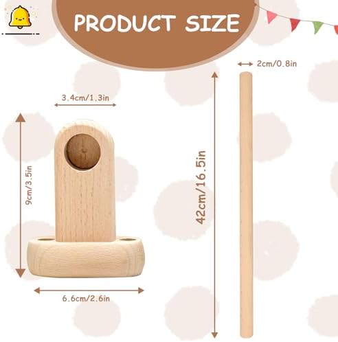 Duomilee Baby Pull up Bar Toddler Pull Up Bar Montessori Wall-Mounted Handrail Ballet Bar for Toddlers Suitable for Baby to Learn to Stand and Support. (17.3 in) - Image 3
