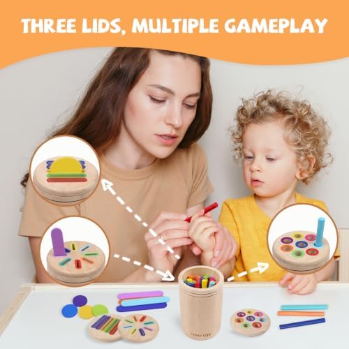 YHHYTOY Montessori Toys for 1 2 3 Year Old, Color Learning Sorting Toys - Image 2