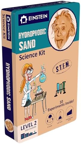 Einstein’s “Hydrophobic Sand Kit for Kids. STEM for Boys & Girls Aged 6 and Above. 10 Exciting Experiments Inside. Detailed Picture Guide Included. by purple-cow