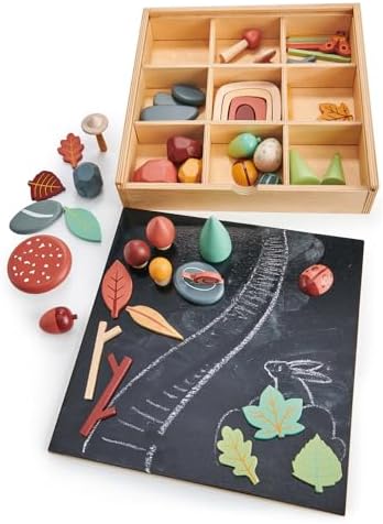 Tender Leaf Toys My Forest Floor - Wooden Open-Ended Tinker Tray Creative Play Box with Removable Compartments - Montessori Toy for Imaginative Play - Age 3+ - Image 4