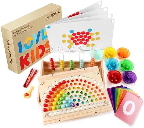 INIFEIDALA Montessori Wooden Educational Toys for 3-6 Year Olds by INIFEIDALA