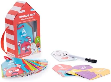 Open The Joy Dry Erase ABC Emotion Flash Cards – Kids SEL Learning Set - Image 2