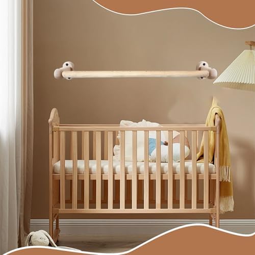 Duomilee Baby Pull up Bar Toddler Pull Up Bar Montessori Wall-Mounted Handrail Ballet Bar for Toddlers Suitable for Baby to Learn to Stand and Support. (17.3 in) - Image 5