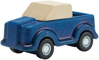 PlanToys® Blue Truck Wooden Montessori Vehicle Kids Indoor Outdoor Play Toy by PlanToys