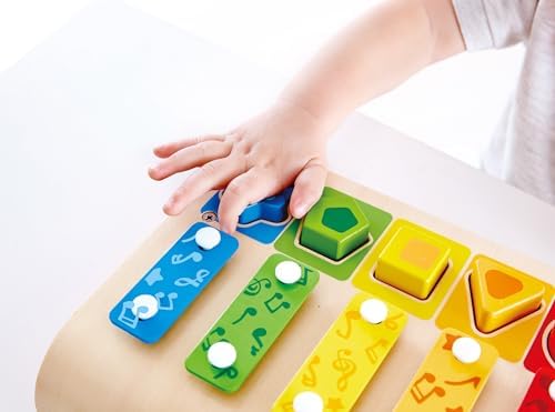 Hape E0334 Shape Sorter Xylophone and Piano - Wooden Instrument Toy - Image 3