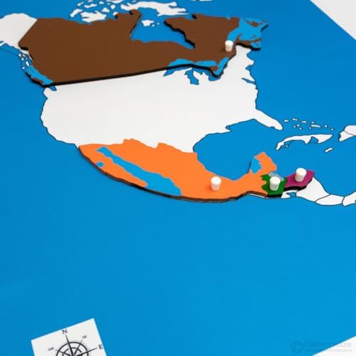 Kinderhuis- 8 Unlabeled Control maps SET Classroom Grade durable Geography Montessori Materials Casa Elementary Birch wood Africa, Australia, World, Europe, Asia, North America, South America, USA - Image 2