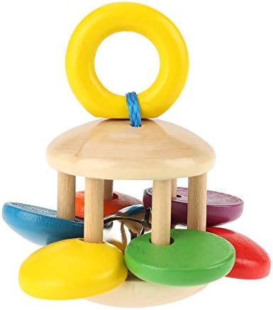 Baby Rattles, Grasping Toy, Wooden Musical Educational Toy, Safe and Durable for Infants 3 Months and Up (Flower Shape) by Unknown