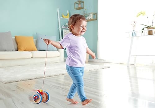Hape Baby Bird Pull-Along | Wooden Wobbling & Flapping Pull Toddler Toy, Bright Colors - Image 2