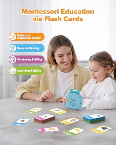 Airbition Talking Flash Cards for Toddlers Ages 1‑4, 510 Words English Blue - Image 2