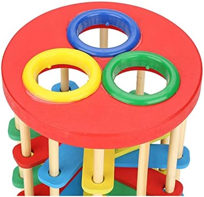 KIMISS Colorful Wooden Knock Ball Ladder Toy for - E Onal Developmental Preschool Toy with & Sliding Balls - Image 2