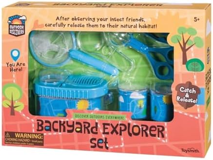 Backyard Nature Explorer Set for Kids, Bug Catching Science Kit, Outdoor STEM Educational Toy for Camping & Backyard Adventures, Ages 5+ - Outdoor Discovery by ToysmithHome
