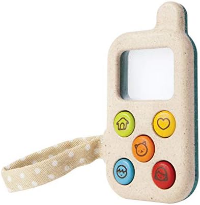 PlanToys® Wooden My First Phone Toy for Toddlers Montessori Baby Sensory - Image 4
