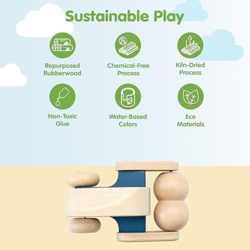 PlanToys® Wooden Massage Roller Montessori Sensory Kids Calm Tactile Toy - Image 3