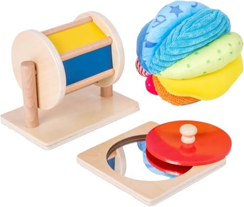 Adena Montessori Play Kit: Knob Puzzle, Drum & Ball, 6-12m by AdenaMontessori