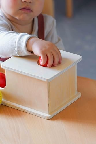 Adena Montessori Object Permanence Box with 3 Balls, 6-12m - Image 2