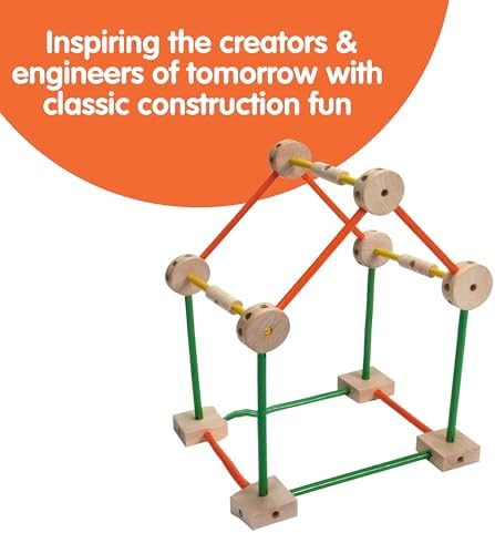 Schylling MKT Super Makit Classic Wood Construction Toy, 3+ years, 70-Pieces (1 EA) - Image 3