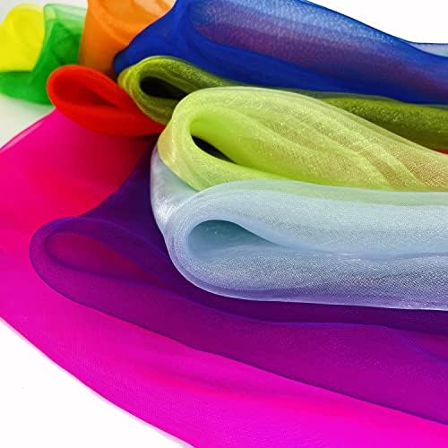 Dance Scarves 12 Pcs Juggling Scarves for Kids Play Silk Scarve for Babies Toddlers Children Movement Learning Education Musical Accessories Colorful Scarfs Magic Tricks Performance (Light Blue) - Image 3