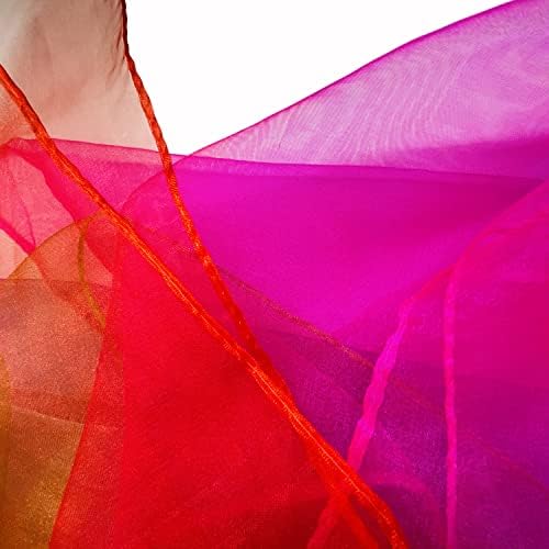 Lolakee Juggling Scarves, 12 PCS Dance Scarves for Kids Play Silk Scarve for Toddlers Children Movement Music Scarf Magic Tricks Performance Props Accessories Rhythm Band Scarfs 12colors 24 inches - Image 5