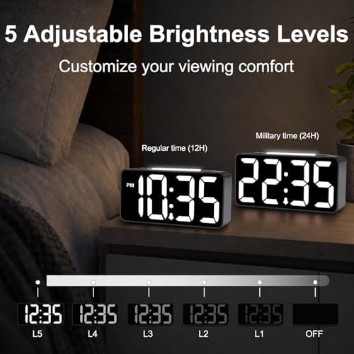 DreamSky Small Digital Alarm Clock with Night Light for Kids Bedroom - Image 5