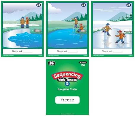 Super Duper Publications | Sequencing Regular and Irregular Verb Tenses Set 2 Fun Deck | Communication and Early Reader Skills Flash Cards | Educational Learning Materials for Children - Image 4