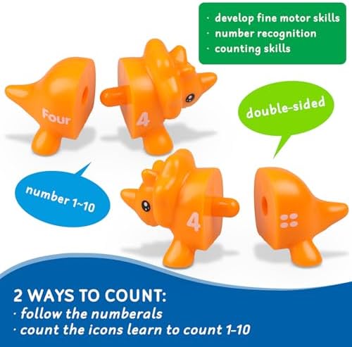 Toddler Dinosaur Montessori Toys for 1 2 3 4 Year Old Boy Girl Birthday Gift - Kids Preschool Learning Activities Educational Travel Outdoor Sensory Toys for Toddlers 1-3 - Baby Toys 12-18 Months - Image 2