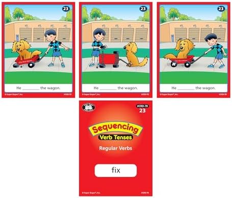 Super Duper Publications | Sequencing Regular and Irregular Verb Tenses Fun Deck | Early Reader and Grammar Flash Cards | Educational Learning Materials for Children - Image 5