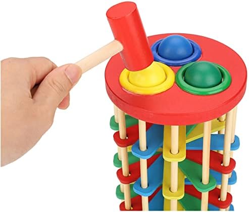 Colorful Wooden Knock Ball Ladder Toy for Kids - E Onal Toy for Intelligence Development Ages 3+ - Image 3