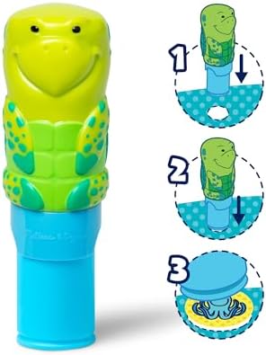 Melissa & Doug Sticker Wow!™ 24-Page Activity Pad and Sticker Stamper, 300 Stickers, Arts and Crafts Fidget Toy Collectible Character – Sea Turtle - for Kids Ages 3+ - FSC Certified - Image 3