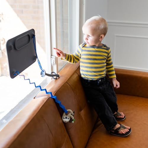 BUSY BABY Toy Bungee Dishwasher Safe Toy Strap Food Grade Silicone (Blue) - Image 2