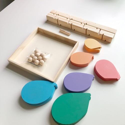 Rainbow Wooden Marble Run Tree, Musical Ball Drop Toy with Colorful Leaves - Image 5