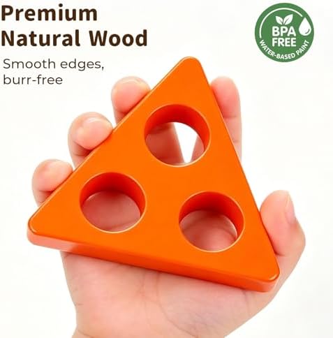 3 otters Wooden Sensory Toys for Toddlers Montessori Stacking and Sorting Learning Toy Activities Puzzles 20 PCS Medium (Pack of 2) - Image 4