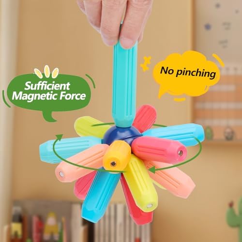 COUOMOXA Magnetic Building Blocks STEM for Toddlers: 74pcs Montessori Magnet Toys for 3 4 5 6 7 8+ Years Old Kids - Sensory Toys for Preschool Gifts-Starter Set - Birthday Gift for Boys Girls - Image 5