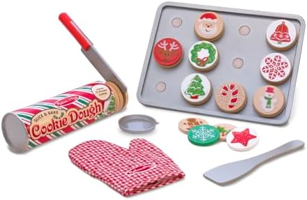 Melissa & Doug Slice and Bake Wooden Christmas Cookie Play Food Set by Unknown
