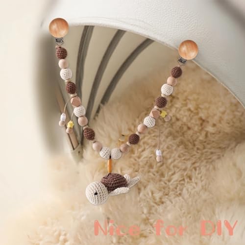 18 Pieces Wood Pacifier Clips Toy Suspender Clips Baby Teething Grasping Suspender Clips Charm DIY Pacifier Holder Clips Pacifier Accessories - Image 6