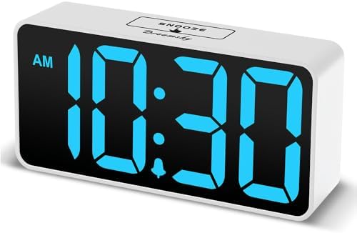DreamSky Small Digital Alarm Clock for Bedroom with Large Big Numbers by DreamSky