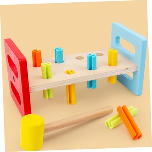 FRCOLOR 2pcs Wooden Hammering Toy Set for Toddlers and Babies - Image 5