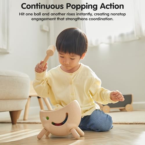 PlanToys® Miracle Pounding II Wooden Pounding Bench Toy for Kids Ages 2+ | Montessori Fine-Motor & Hand-Eye Coordination Activity for Focus & Strength | Eco-Friendly Educational Toy - Image 5