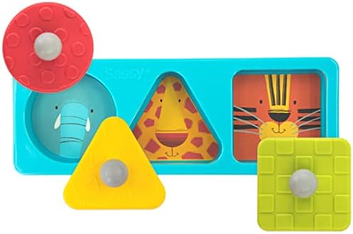 Sassy Eco Peek-a-Boo Puzzle | Made Green with Plant-Based Plastic | STEM Learning 6+ Months by Sassy
