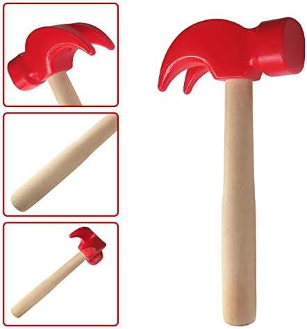 HEIPINIUYE 3 PCS Wooden Hammer Toys Simulation Hammers Maintenance Tools for Kids Children Birthday Party Games Supplies - Image 3